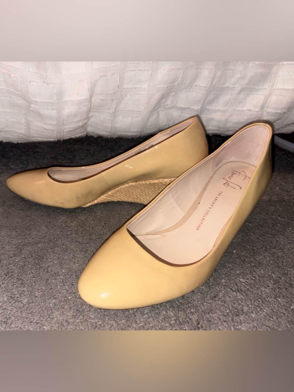 Classic Women's Wedge Pump in Light Yellow